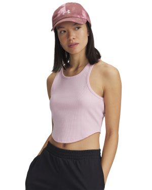Tank top Under Armour Rival Rib Tank Prime Pink/ White XL