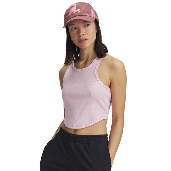 Tank top Under Armour Rival Rib Tank Prime Pink/ White XL