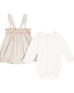 Tartine et Chocolat Baby bodysuit and dungarees set
