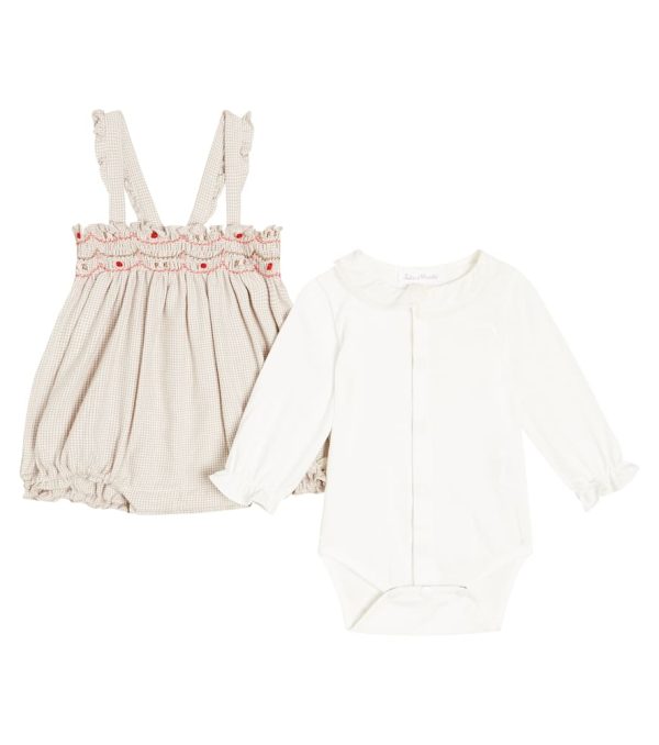 Tartine et Chocolat Baby bodysuit and dungarees set