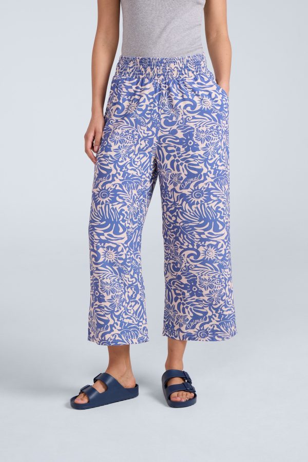 Tassia Womens Cropped Trousers - Light Blue