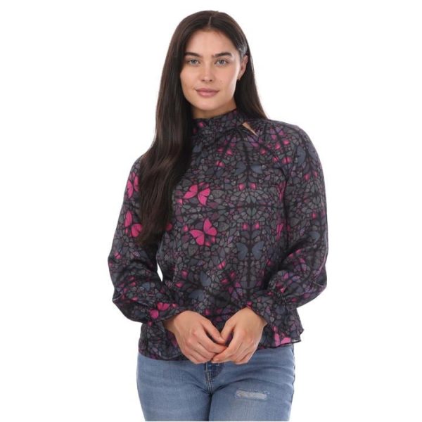 Ted Baker Heiydii High Neck Blouse - Black