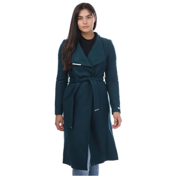 Ted Baker Rose Wool Wrap Coat - Green