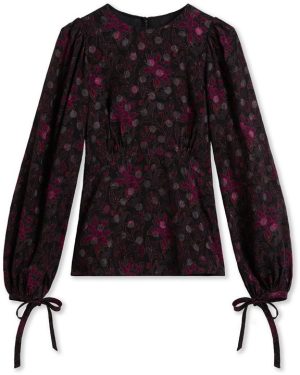 Ted Baker Terre Peplum Top - Black