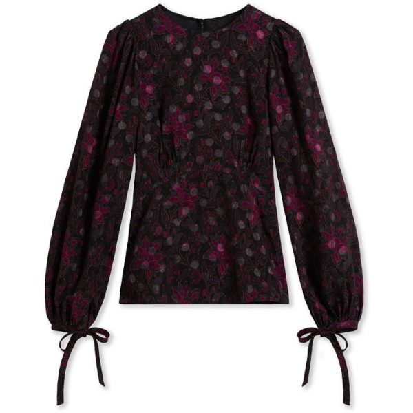 Ted Baker Terre Peplum Top - Black