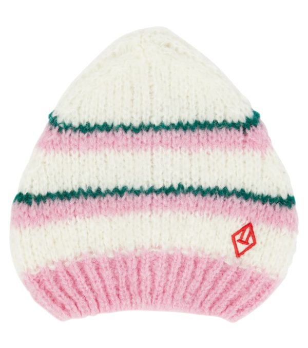 The Animals Observatory Cable-knit wool-blend beanie
