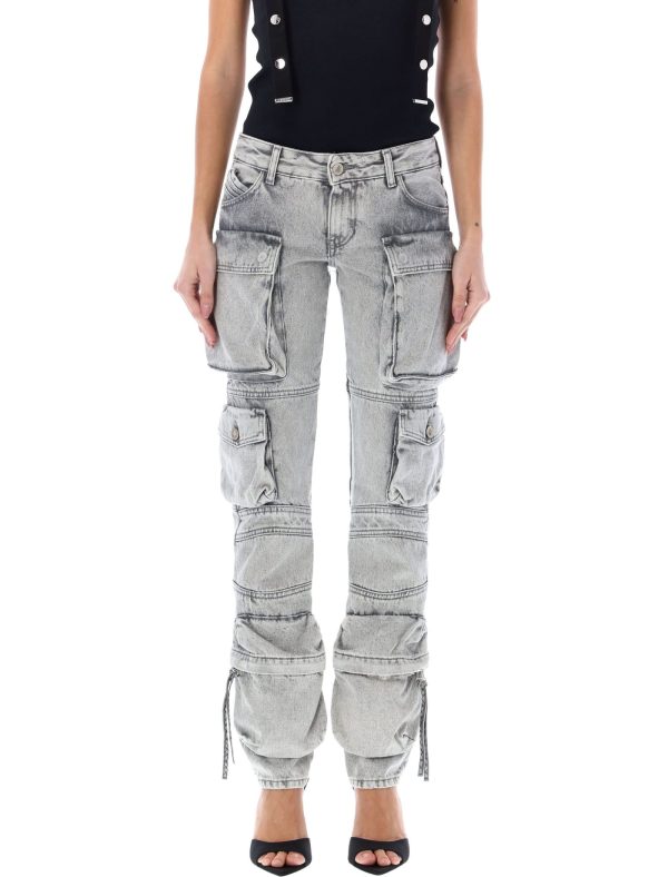 The Attico Essie Denim Cargo Pants