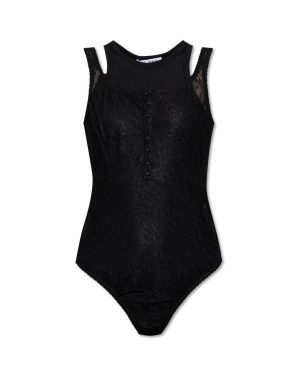 The Attico Lace-detailed Crewneck Bodysuit