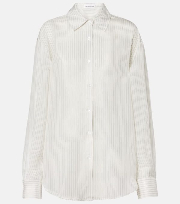 The Frankie Shop Peri sheer striped shirt