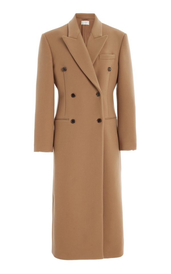 The Row - Duras Double-Breasted Wool Coat - Neutral - US 0 - Moda Operandi