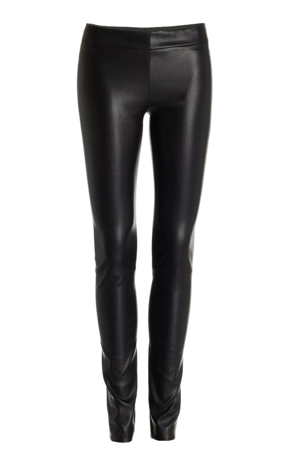 The Row - Moto Leather Leggings - Black - XL - Moda Operandi