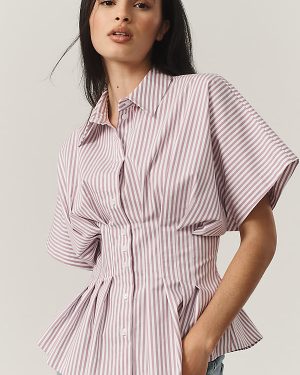 The Tobie Pleated Blouse by Exquise