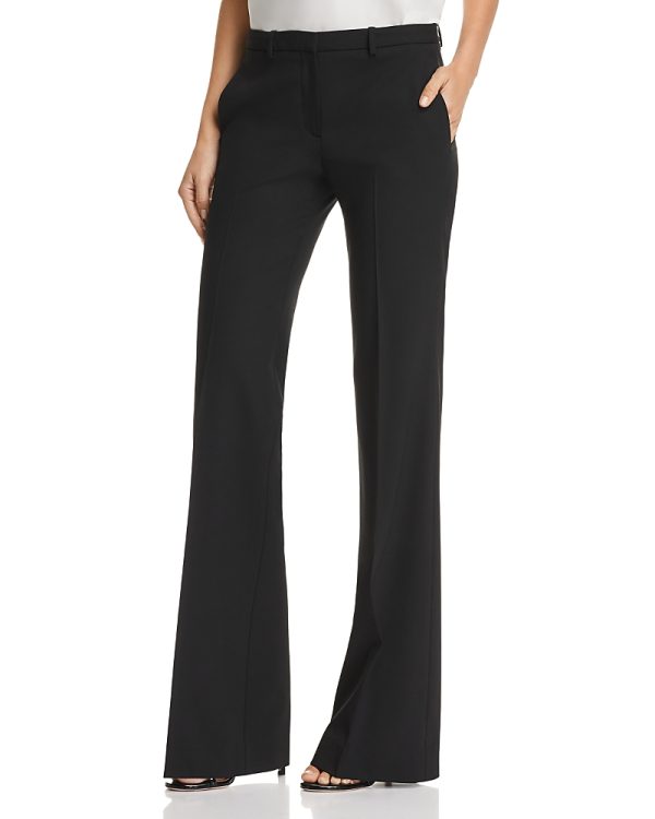Theory Demitria Wool-Blend Flared Pants