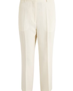 Toteme Cropped Straight-leg Woven Trousers - Off White - 38 (UK10 / S)