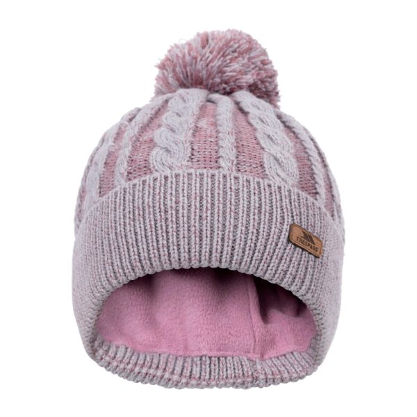 Trespass Womens/Ladies Elle Leather Badge Beanie