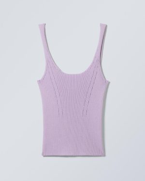 Two Tone Knitted Tank Top