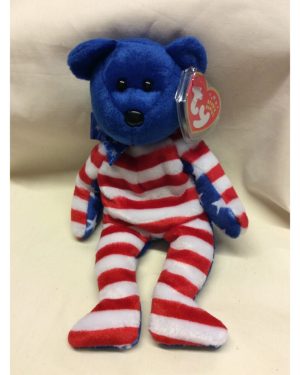 Ty Beanie Babies - Liberty the White Teddy Bear (USA Exclusive)