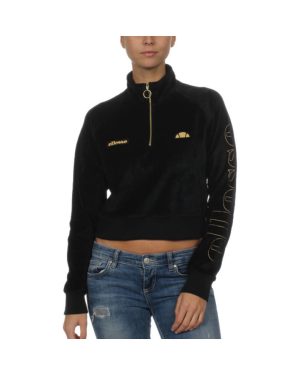 (UK6/US2/EU34) ELLESSE SARASSO Womens Sweatshirt Velvet Jumper Sport Gym Tank Zip Crop Tops NEW