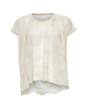 UMA WANG | Ivory textured knit top | Women | L