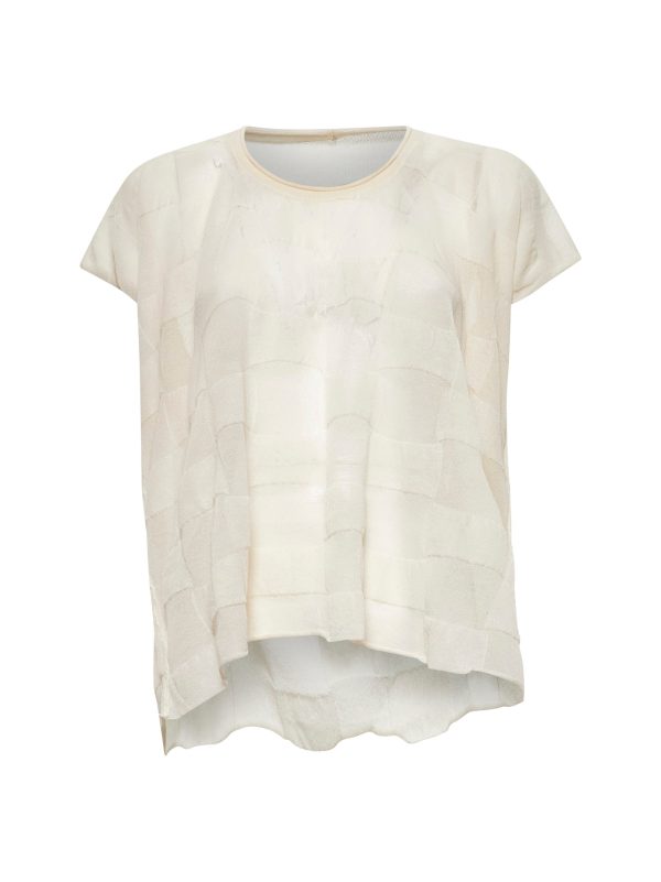 UMA WANG | Ivory textured knit top | Women | L