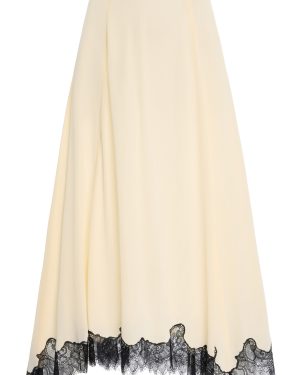 Ulla Johnson - Rosine Asymmetrical Silk Skirt - Black/white - US 0 - Moda Operandi