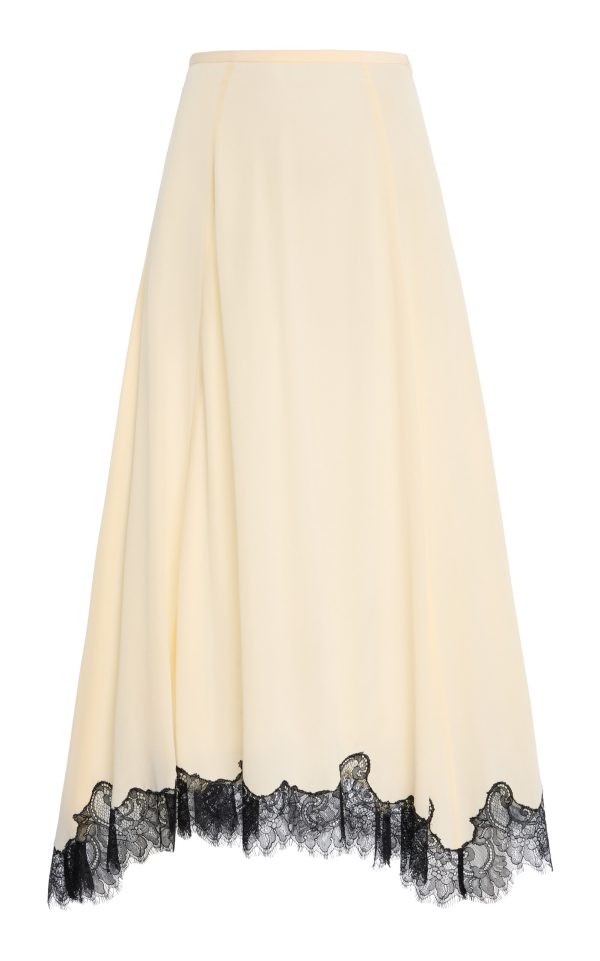 Ulla Johnson - Rosine Asymmetrical Silk Skirt - Black/white - US 0 - Moda Operandi