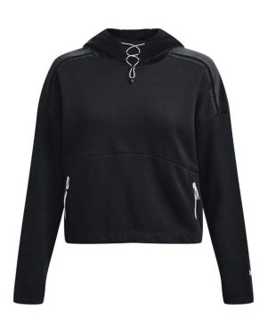 Under Armour UA JOURNEY FLEECE HOODY - Black