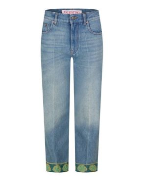VALENTINO Patterned Jeans - Blue