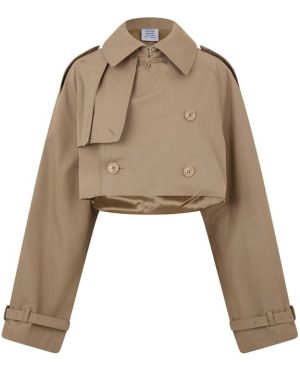 VETEMENTS Cropped Trench Coat - Beige