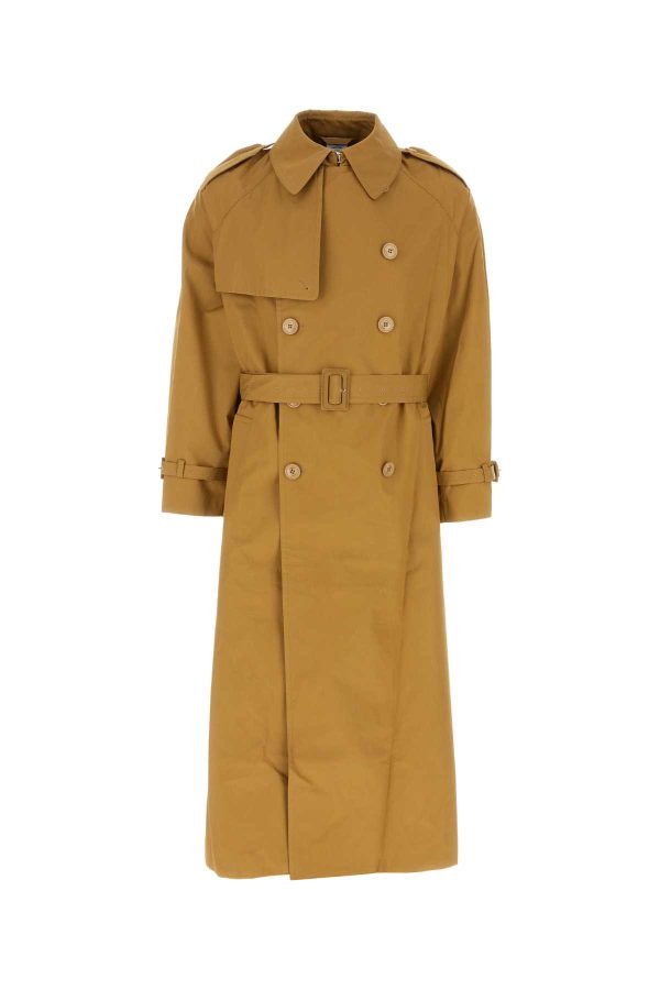 VETEMENTS Ochre Cotton Oversize Trench Coat