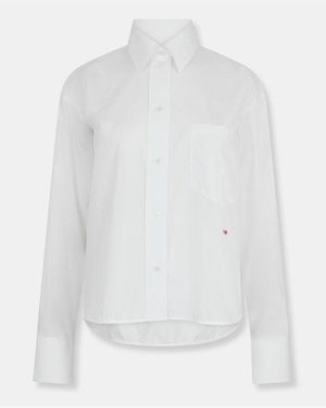 VICTORIA BECKHAM Victoria Crop Shirt Ld54 - White