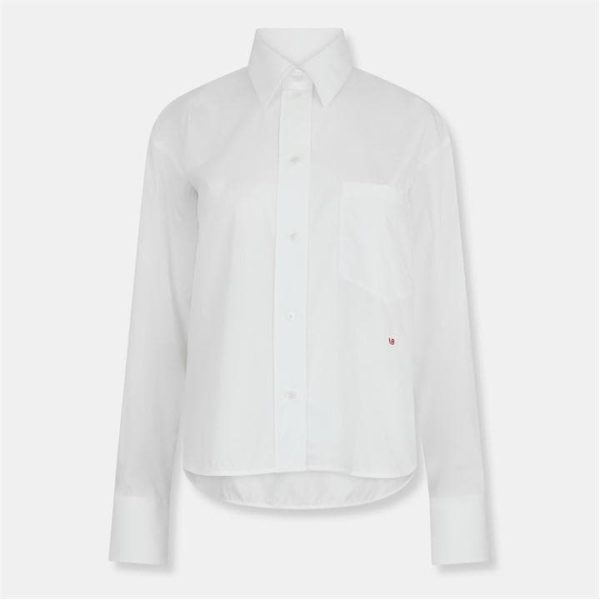 VICTORIA BECKHAM Victoria Crop Shirt Ld54 - White