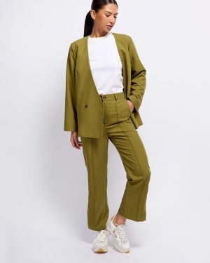 VOGUE WILLIAMS Olive Green Blazer