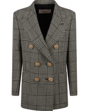 Valentino Garavani Houndstooth Wool Blazer