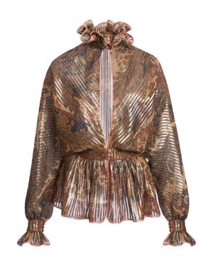 Valentino Garavani - Patterned Lurex Blouse - Multi - IT 40 - Moda Operandi