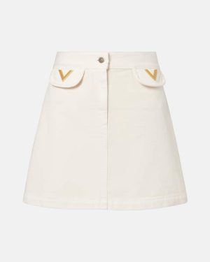 Valentino VGold denim skirt