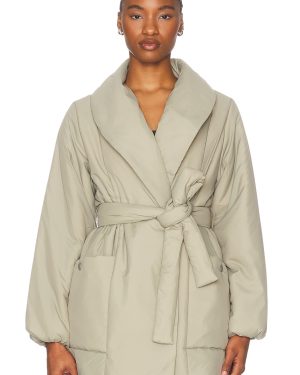 Varley Laona Padded Wrap Jacket in Laurel Sage - Sage. Size L (also in M).
