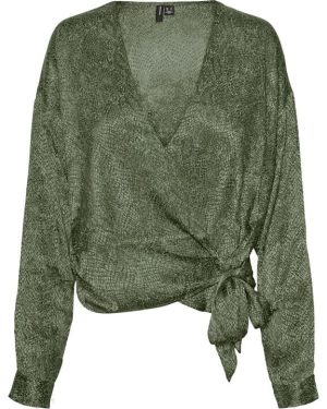 Vero Moda VM Snakey Wrap Top - Beige
