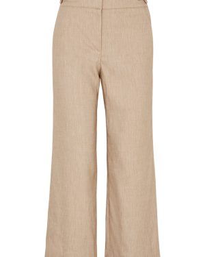 Veronica Beard Aubrie Cropped Linen-blend Trousers - Beige - 0 (UK 4 /xxs)