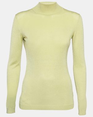 Versace Jeans Couture Lime Green Knit Back Open Sweatshirt XS