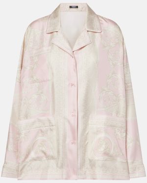 Versace Printed silk twill shirt