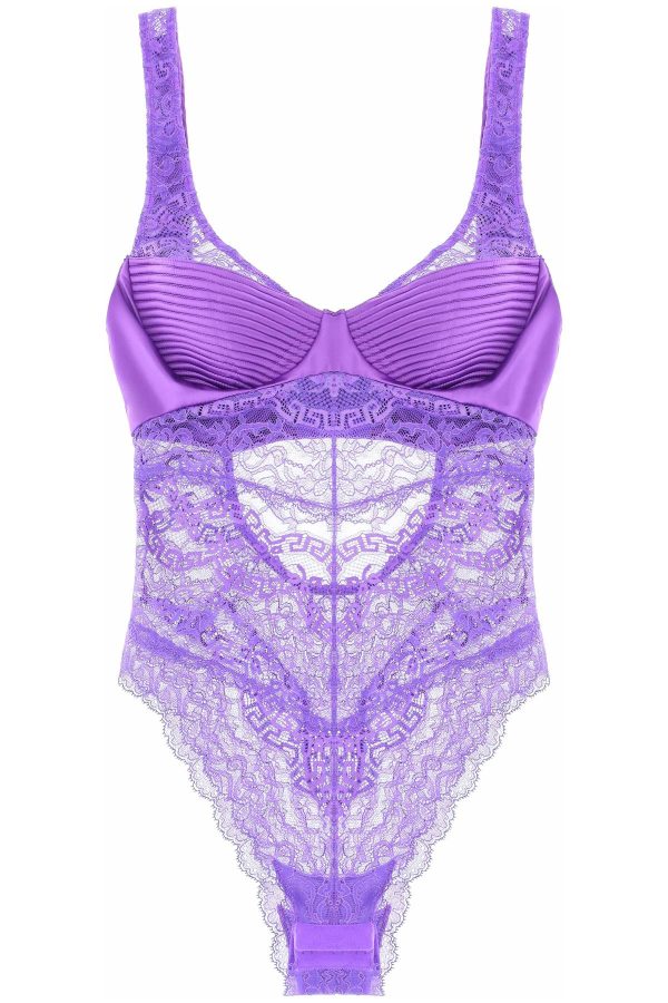 Versace Satin And Lace Bodysuit