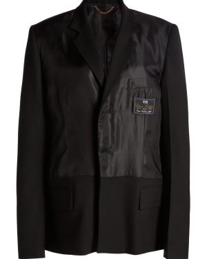 Victoria Beckham - Satin-Paneled Suiting Blazer - Black - UK 8 - Moda Operandi