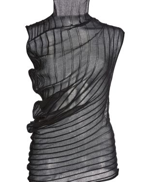 Victoria Beckham - Sheer-Knit Sleeveless Top - Black - L - Moda Operandi
