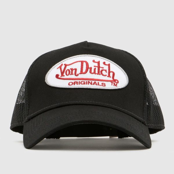 Von Dutch Trucker Boston Cap in Black, Size: OSFM