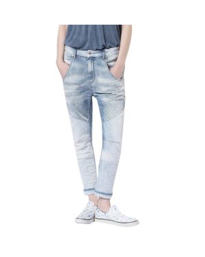 (W23 L24) DIESEL FAYZA-NE 0682U Womens Denim Jeans Tapered Leg Stretch Cropped Jogg Pants