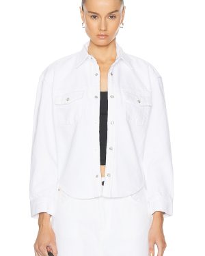 WARDROBE.NYC Denim Jacket in White - White. Size M (also in ).