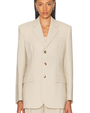 WARDROBE.NYC Light Longline Blazer in Sand - Beige. Size L (also in ).