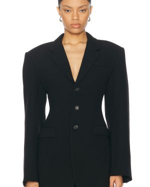 WARDROBE.NYC Longline Blazer in Black - Black. Size M (also in ).