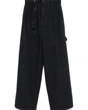 WHITE SAND Cotton Cargo Trousers